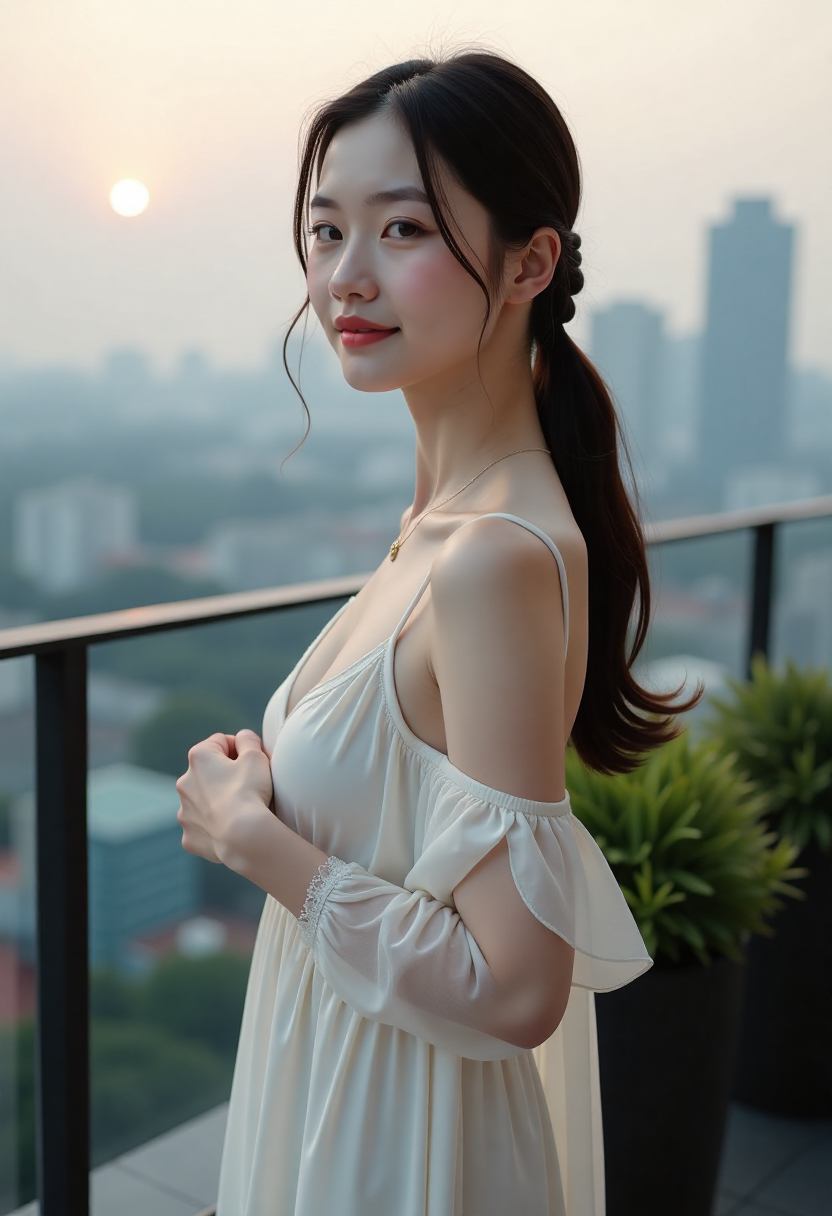 黄昏的庭院海报